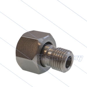 Adapter - RVS - M18x1,5 bi x 1/4" bu - 2-delig