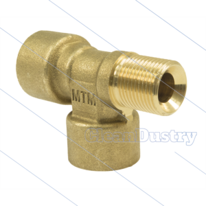 T-stuk - messing - 300 Bar - 2 x 3/8"Bi 1 x 3/8"Bu