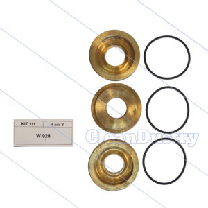 Kit 111 - Set messing ringen + O-ringen (3x)